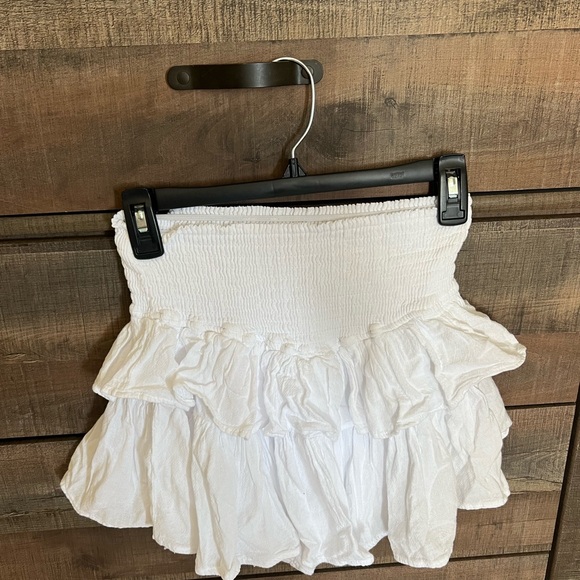 White Ruffled Women's Skirt - Picture 2 of 3